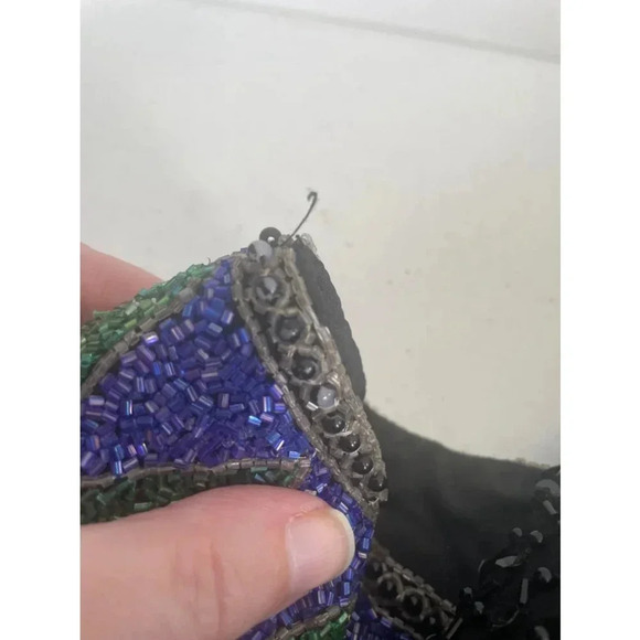 Vintage 80’s Niteline by Della Roufogali Beaded Sequin Black Cocktail Dress 0170 - Picture 15 of 16